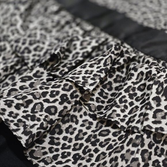 Betsey Johnson ✦ Strapless Leopard Peplum Dress ✦ Black Silk Blend Size 6 NWOT - Picture 13 of 16